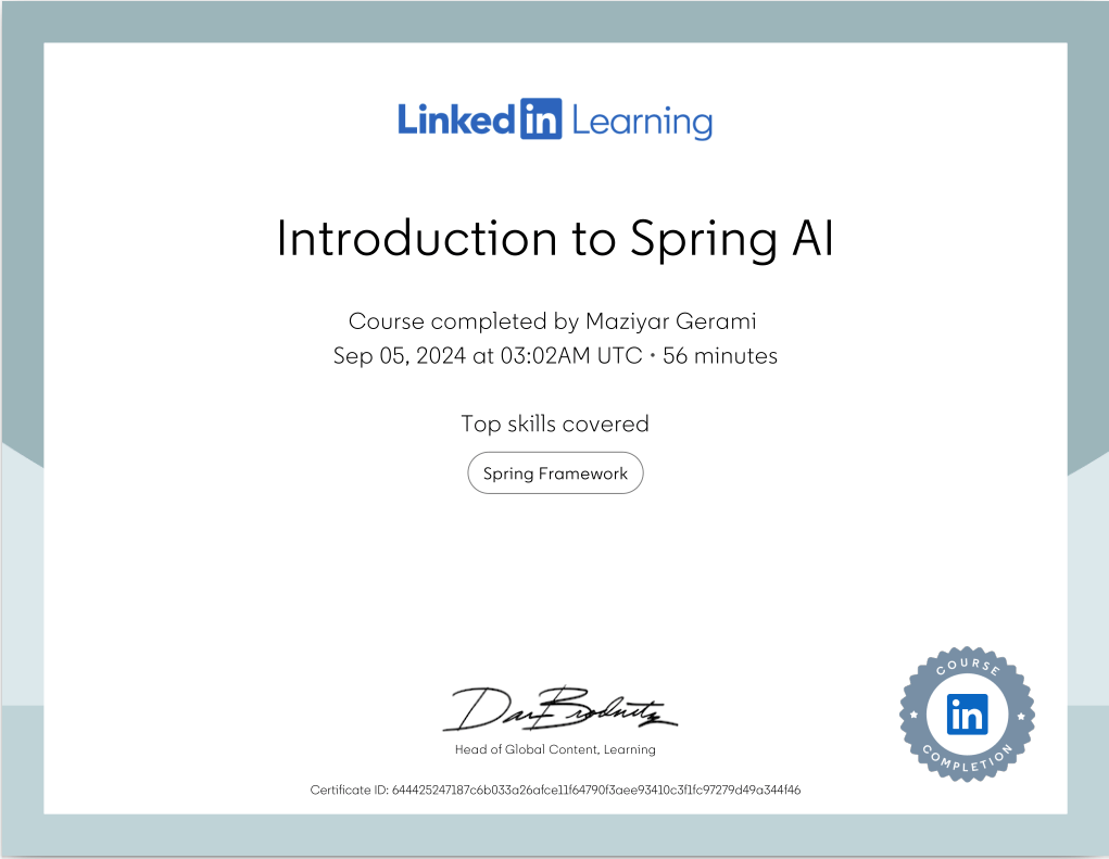 Introduction to Spring AI